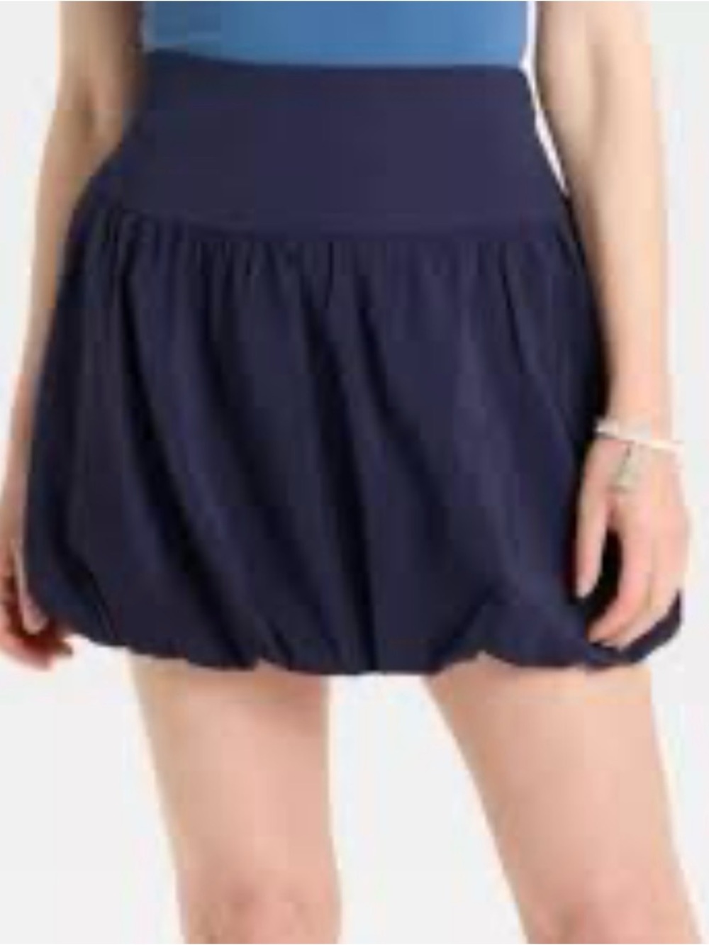 A new Day Women’s mini bubble skirt navy blue size 6 NWT